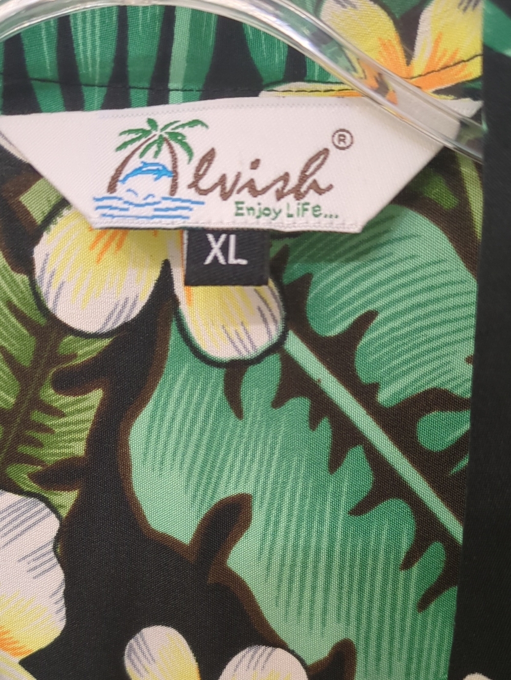 Alvish Tropical Floral Black Hawaiian Shirt - Picture 2 of 8